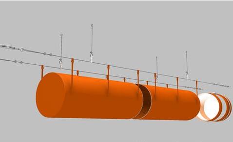 圆形风管双排钢丝绳安装方式 圆形风管双排钢丝绳安装方式